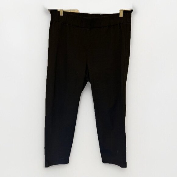 Soft Surroundings Pull On Knit Pants Black Comfortable Casual Everyday Essential - Picture 2 of 8
